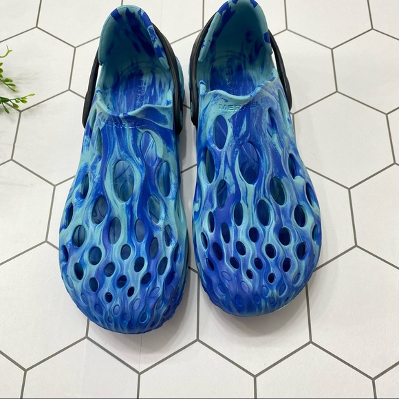 Merrell Hydro Moc Water Clogs, Size 8 Tie Dye Blue Vegan Friendly Lightweight - Picture 2 of 8